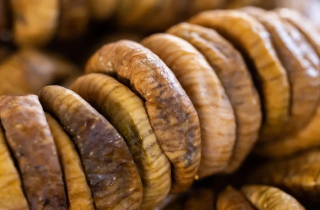 Rows of dried figs